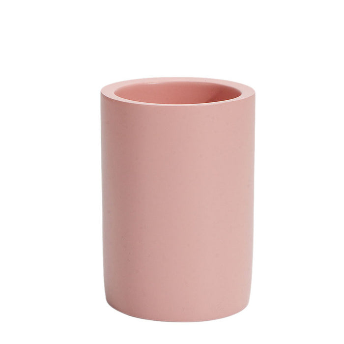 TOOTHBRUSH CUP INTER CERAMIC ROSA