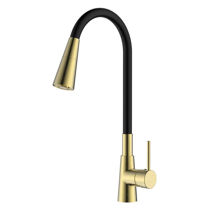 KITCHEN MIXER INTER CERAMIC HAVANA POLISHED GOLD