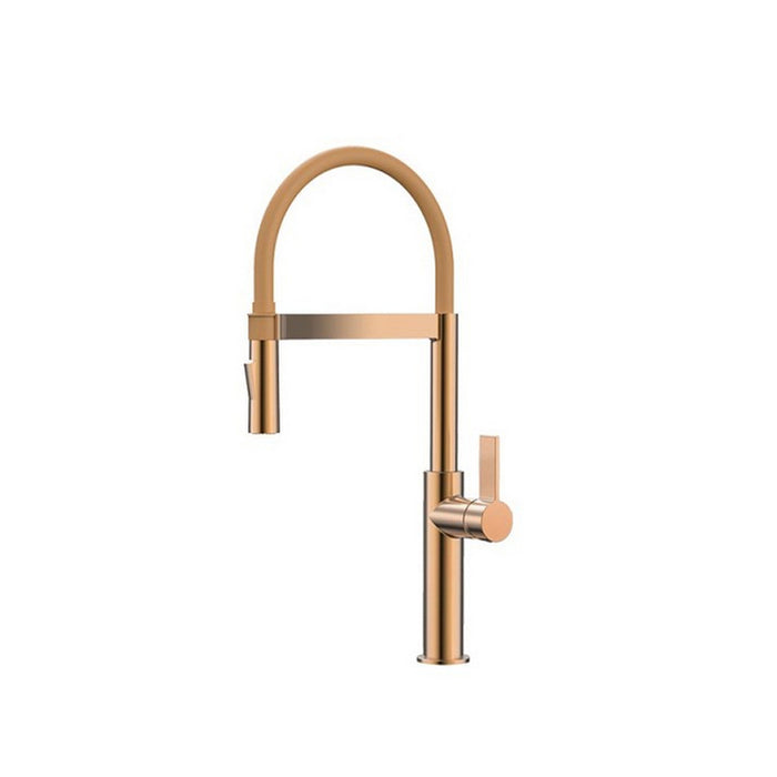 KITCHEN MIXER WITH PULL-OUT SHOWER INTER CERAMIC ROSE GOLD