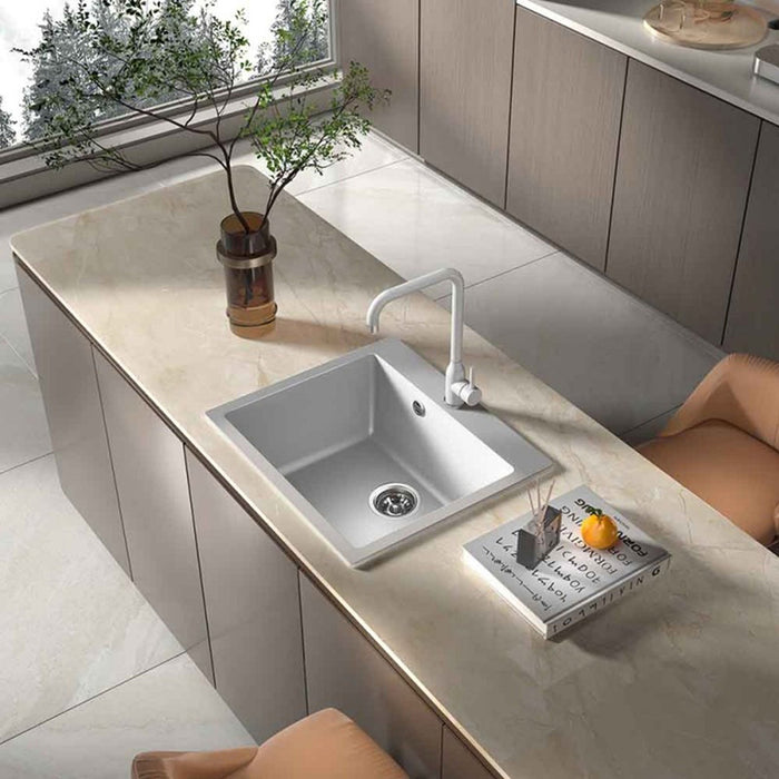 GRANITE KITCHEN SINK INTER CERAMIC 8304 57X50X22 CM WHITE