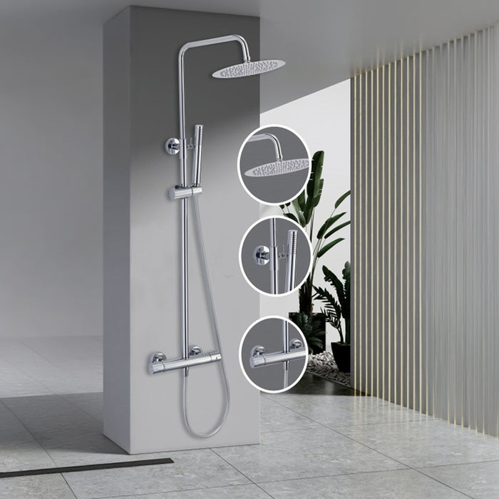 THERMOSTAT SHOWER SYSTEM SOLANGE INTER CERAMIC 6221C