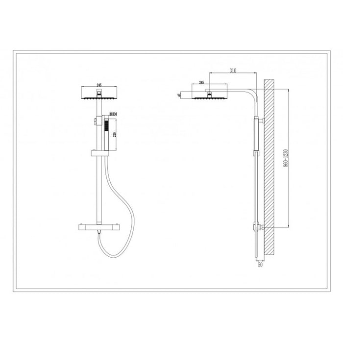 THERMOSTAT SHOWER SYSTEM BLAKE INTER CERAMIC 6222B