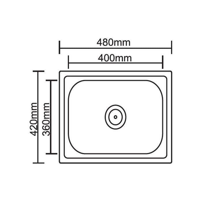 KITCHEN SINK INTER CERAMIC ICK 4842 48X42X16.5 CM.