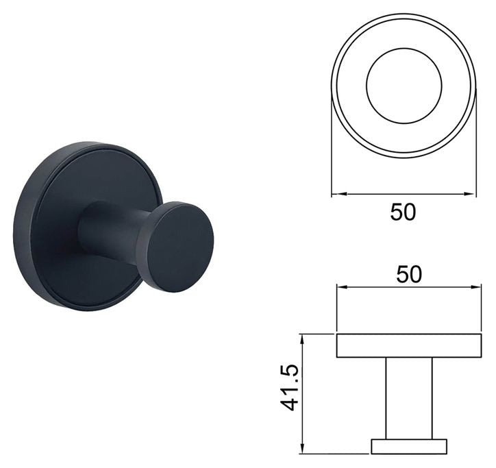 SINGLE BATHROOM HANGER INTER CERAMIC LUSSO