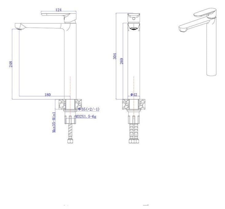 VERONA RG STANDING BASIN MIXER