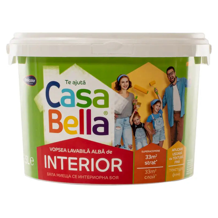 INTERIOR PAINT WHITE 2.5 L CASA BELLA - Бели интериорни бои<<<Интериорни бои<<<Подови и стенни
