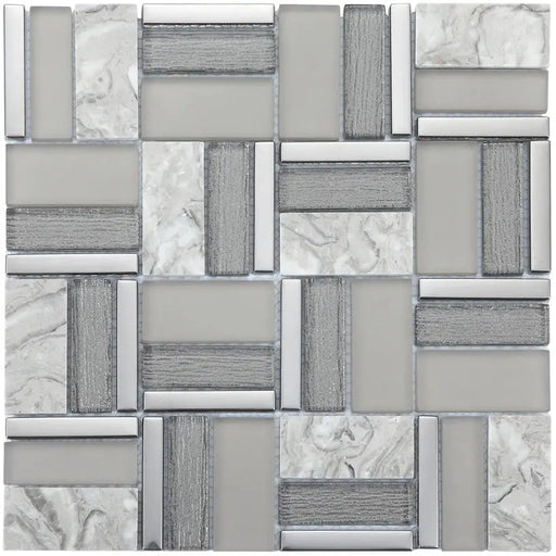 INTERMATEX TIME GRAY MOSAIC - Стенни плочки и декорация<<<Плочки и лайстни<<<Баня<<<Praktiker&&&Стенни плочки и