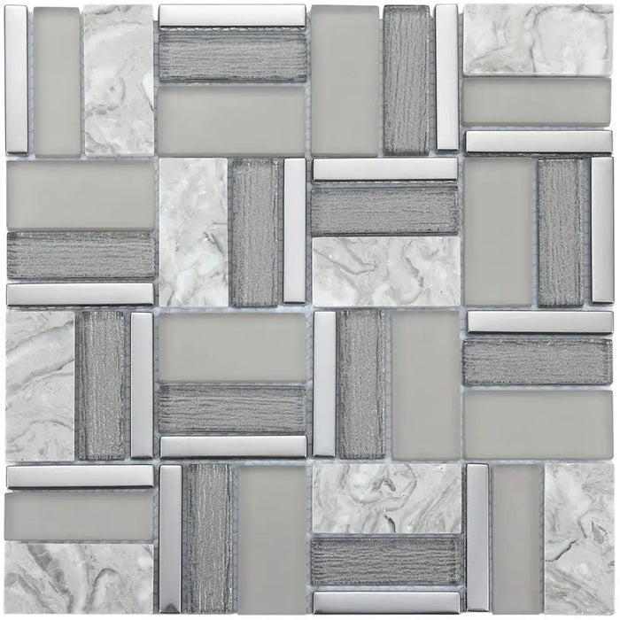 INTERMATEX TIME GRAY MOSAIC - Стенни плочки и декорация<<<Плочки и лайстни<<<Баня<<<Praktiker&&&Стенни плочки и