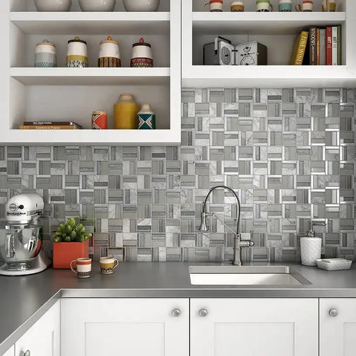 INTERMATEX TIME GRAY MOSAIC - Стенни плочки и декорация<<<Плочки и лайстни<<<Баня<<<Praktiker&&&Стенни плочки и