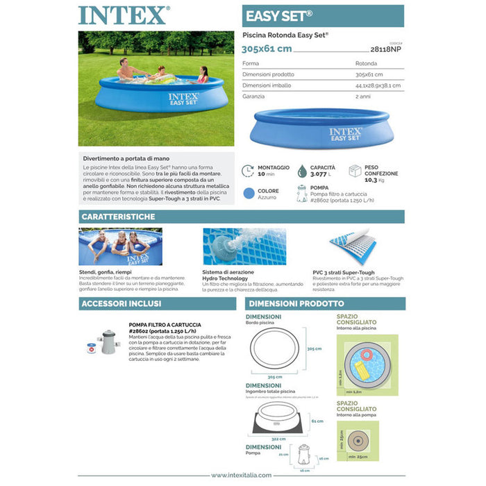 POOL F305X61CM INTEX 28118NP