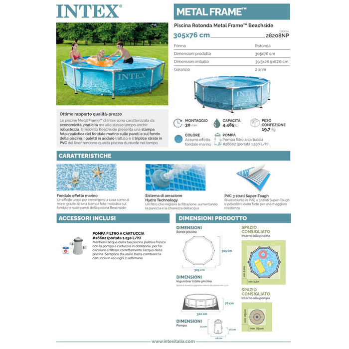 POOL F305X76CM INTEX 28208NP
