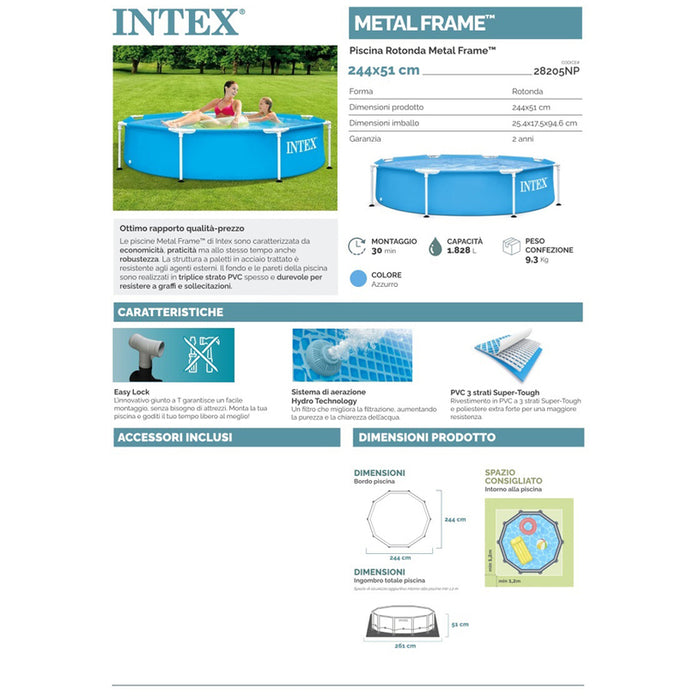 POOL Φ244X51CM INTEX 28205NP