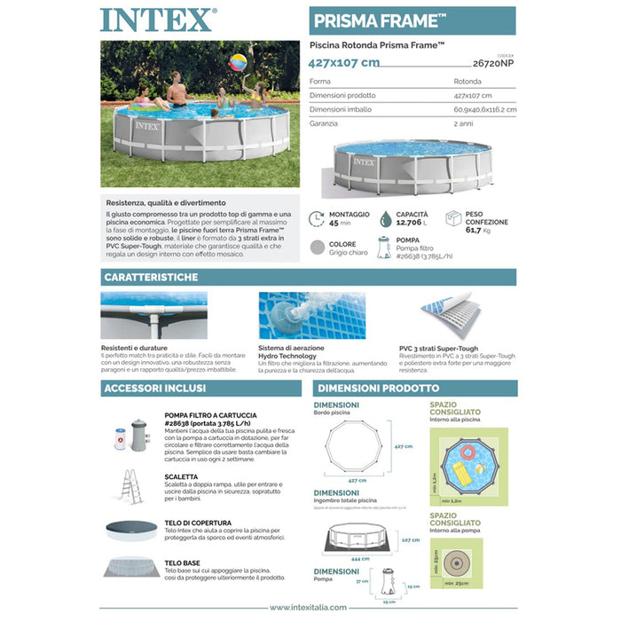 POOL F427X107CM INTEX 26720NP