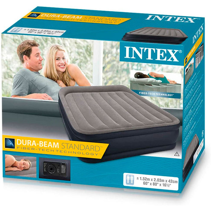INFLATABLE MATTRESS 152X203X42CM WITH PUMP INTEX 64136NP