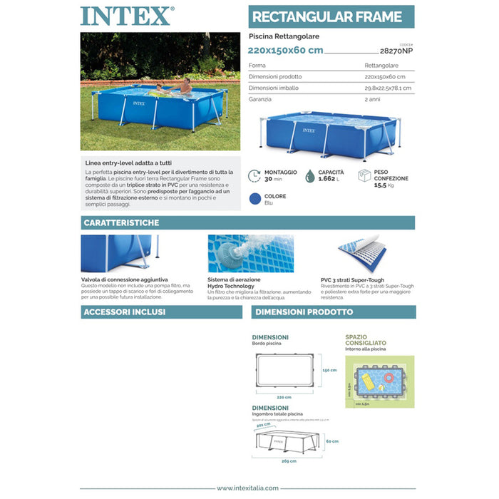 POOL 220X150X60CM INTEX 28270NP