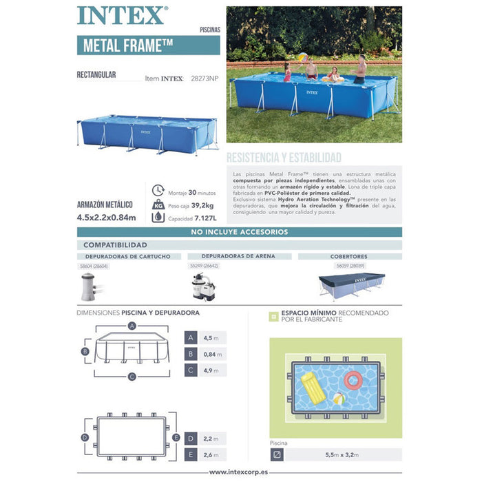 POOL 450X220X84CM INTEX 28273NP
