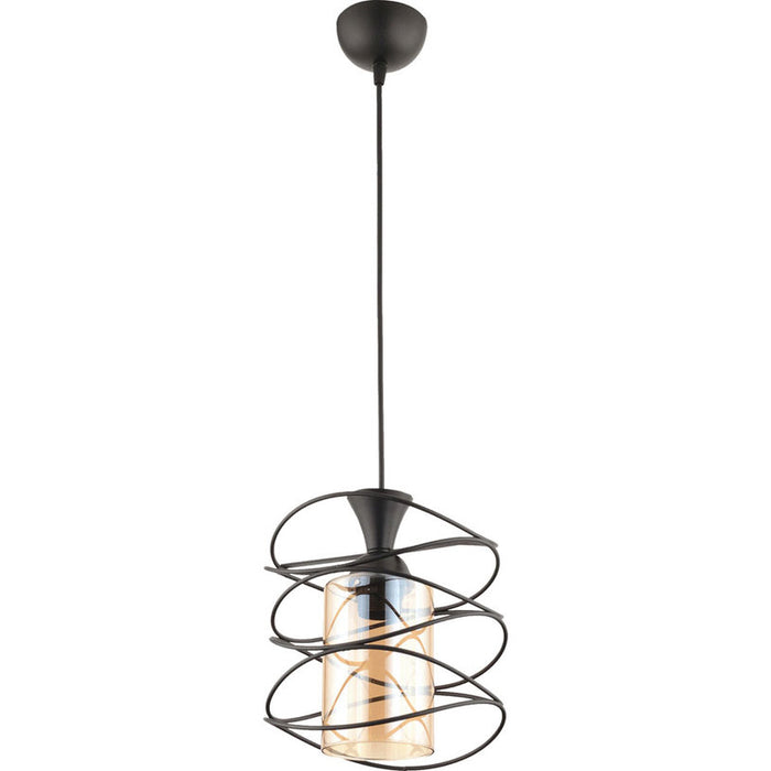 CHANDELIER E27 BLACK SMOKE CUP INTO FIBELA