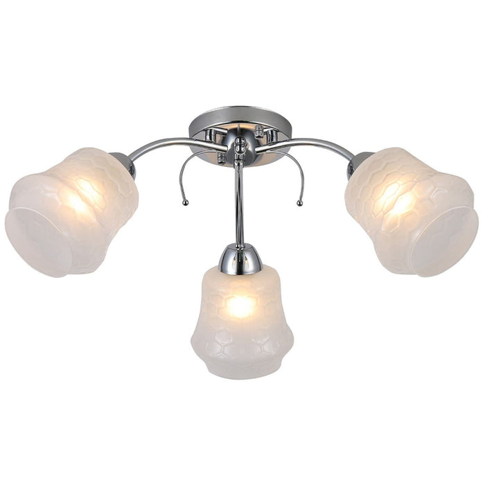 CHANDELIER 3XE27 CHROME INTO ELINA