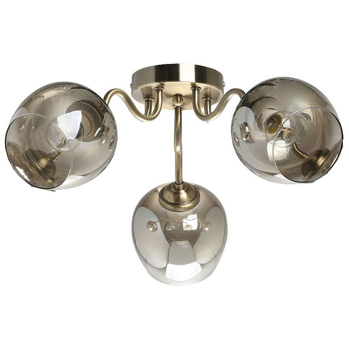 CHANDELIER 3XE27 BRASS INTO IREN