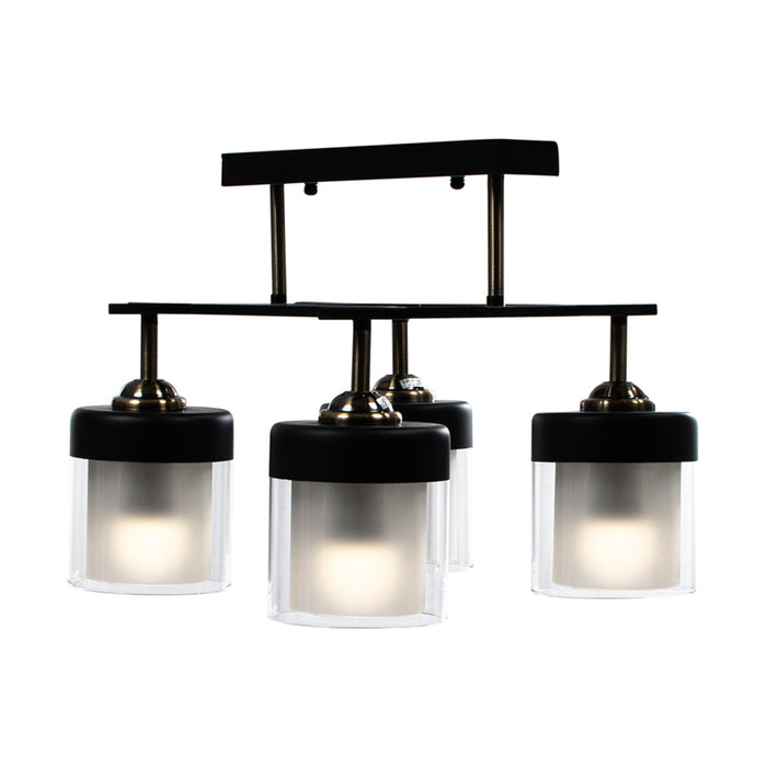 CHANDELIER 4XE27 BLACK INTO BEKY