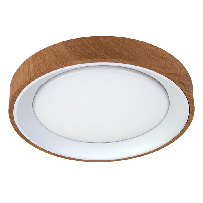 LED CEILING LAMP 12W 4000K Ф26CM WHITE/WOOD INTO VIDA