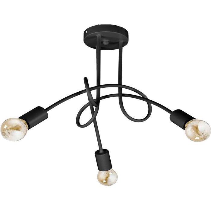 CHANDELIER 3XE27 BLACK INTO ZINA