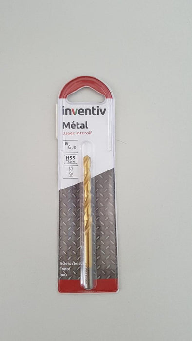DRILL METAL HSS-TIN Ф6.5 INVENTIV