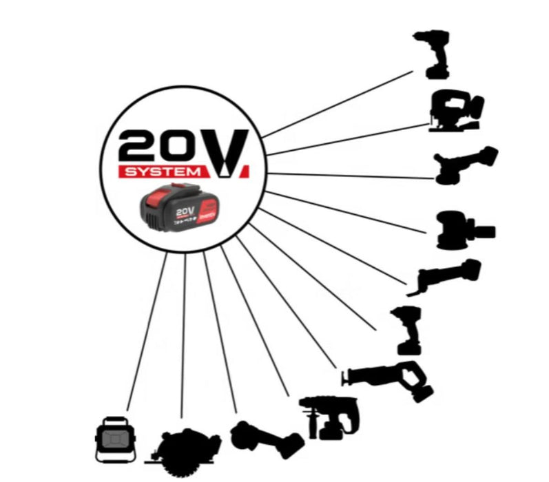 BATTERY EXCENTER GRINDER 20V INVENTI