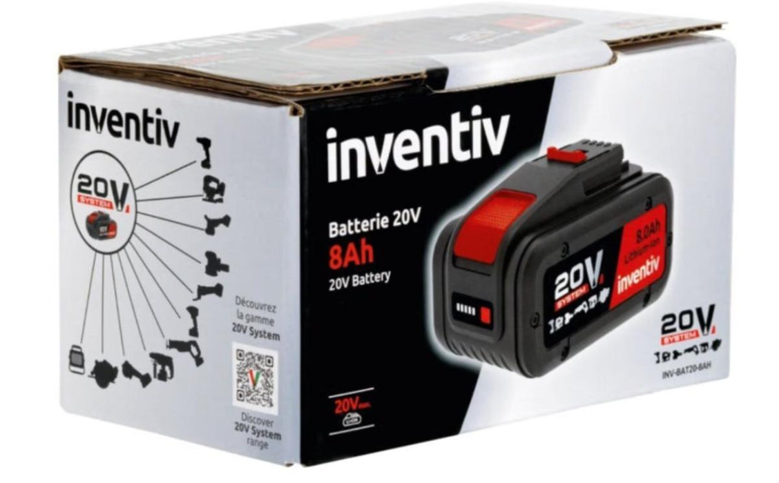 BATTERY WITH INDICATOR 8AH 20V INVENTIV