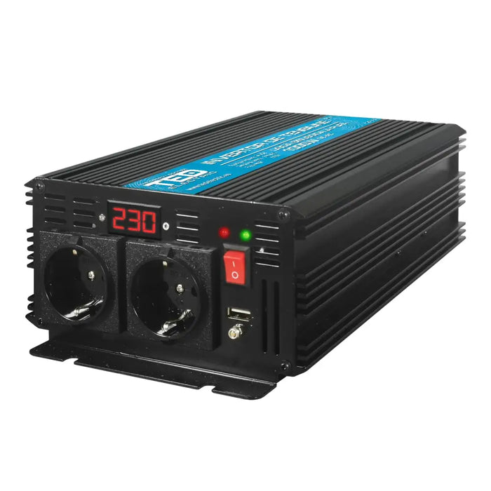 Inverter 24/220 V DC/AC 1000/2000W Pure Sine Wave TED ELECTRIC pure sine wave - Инвертори<<<Непрекъсваеми