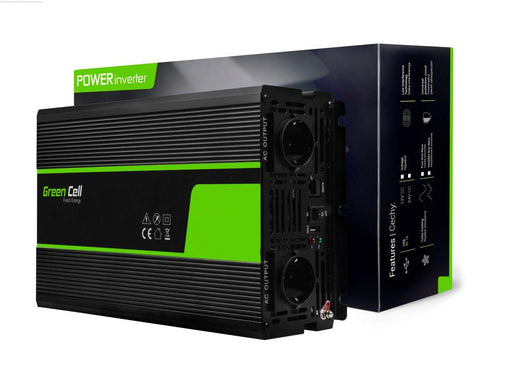Inverter GREEN CELL 12/220V DC/AC 1500W/3000W Pure sine wave - Инвертори<<<Непрекъсваеми токозахранващи