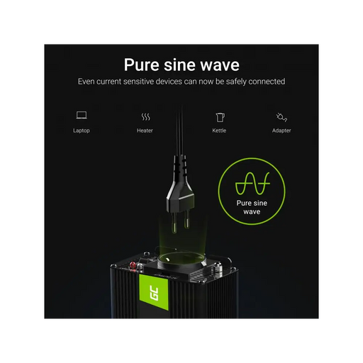 Inverter GREEN CELL 12V 300W/600W Pure Sine Wave - Инвертори<<<Непрекъсваеми токозахранващи