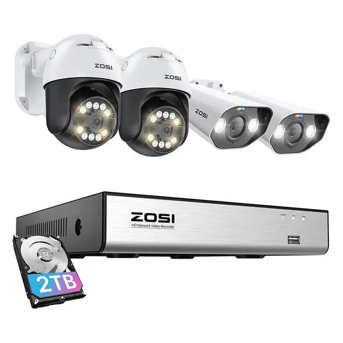 IP Camera ZOSI 2 pcs C296 WiFi 5MP & 2 pcs C182 WiFi 8MP + NVR 8ch + 2TB HDD - IP cameras<<<Smart Home<<<InnproXML