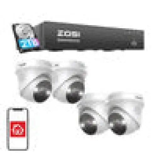 IP Camera ZOSI C225 4 pcs WiFi 5MP + NVR 8ch + 2TB HDD - IP cameras<<<Smart Home<<<InnproXML