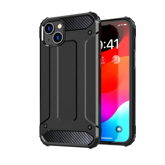 iPhone 15 Hybrid Armor case - black - Cell phone cases and covers<<<HurtelXML