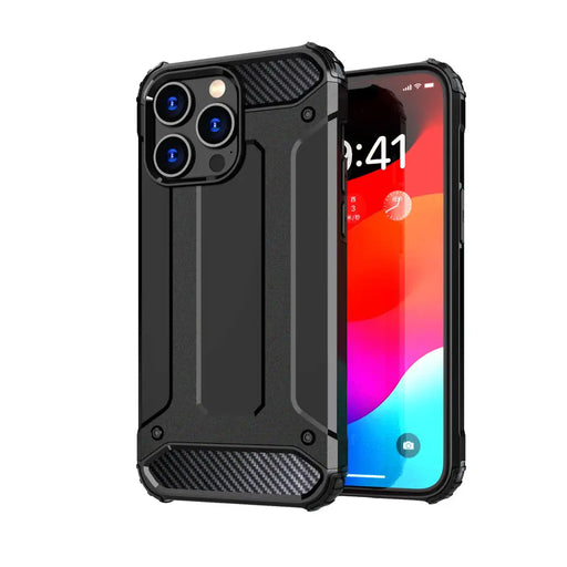 iPhone 15 Pro Max Hybrid Armor case - black - Cell phone cases and covers<<<HurtelXML