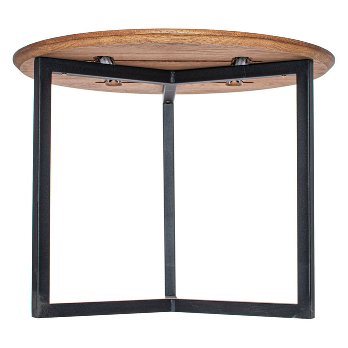 COFFEE TABLE WITH SOLID OAK TOP IPM BASIC D70X42 CM WALNUT