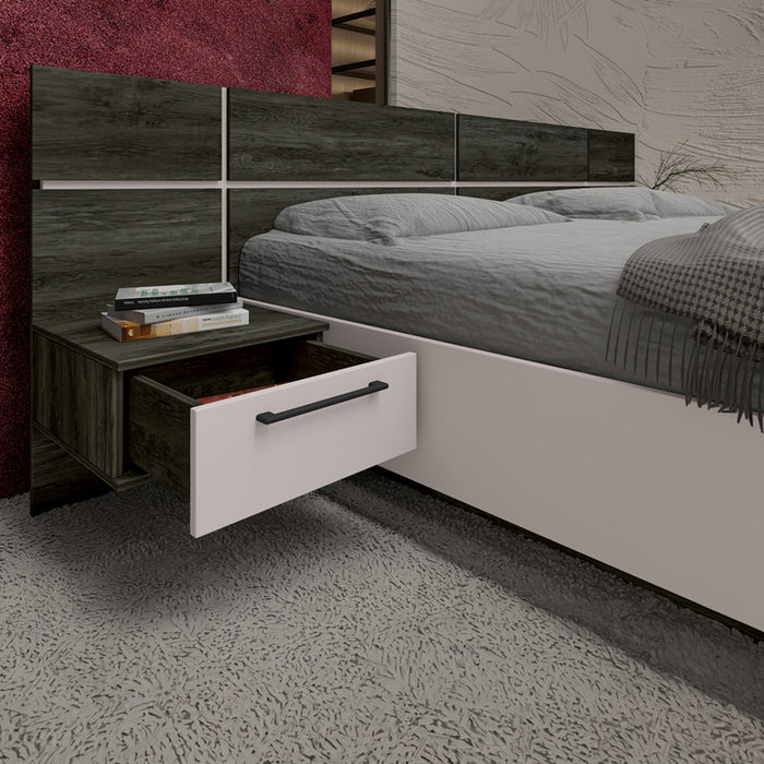 BEDROOM FOR MATTRESS 160X200 CM IRIM CITY 7088 OAK GERANIO/CASHMERE