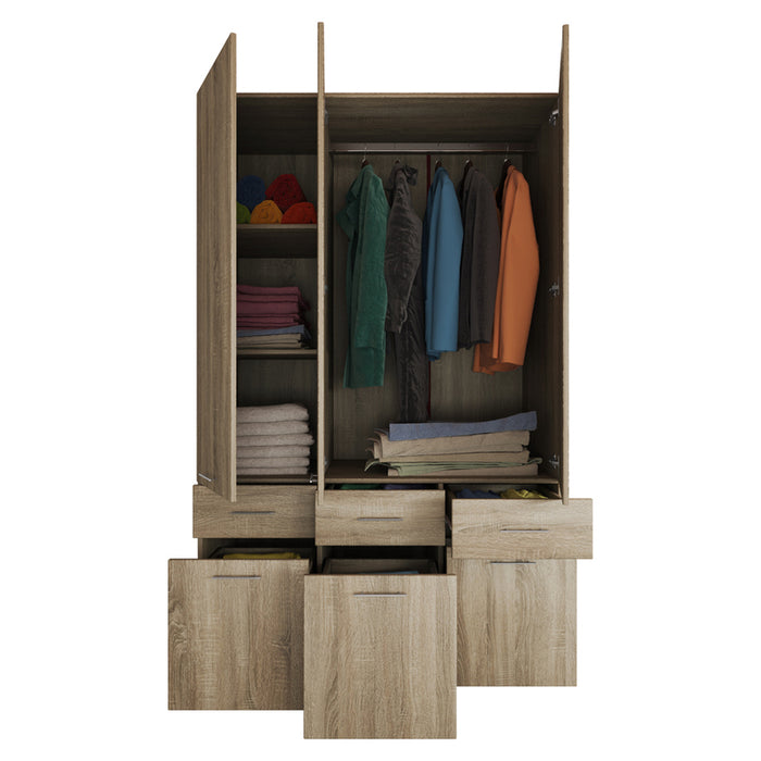 TRICRYL WARDROBE IRIM TRANS 120X190X52 CM.
