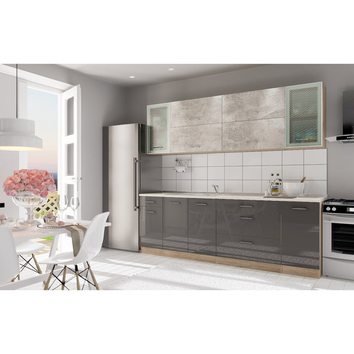 KITCHEN UNIT IRIM ALMOND 240 CM.