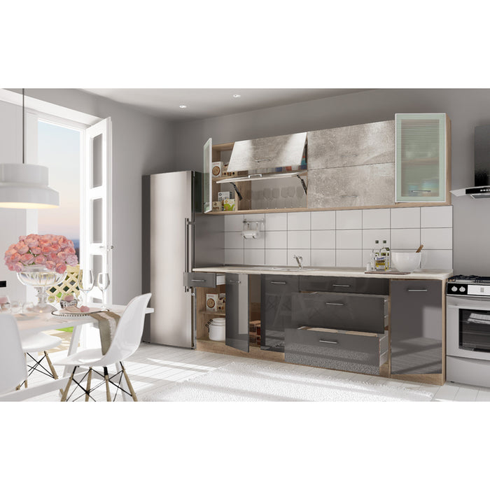 KITCHEN UNIT IRIM ALMOND 240 CM.