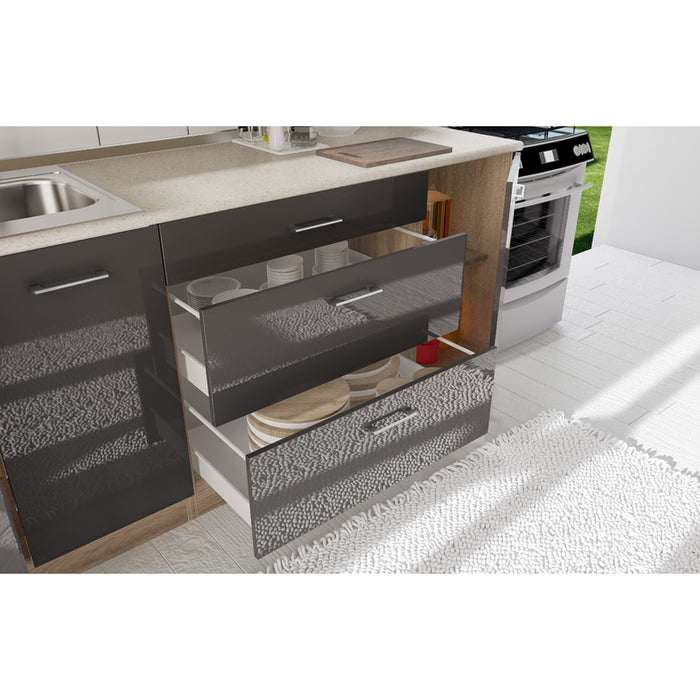 KITCHEN UNIT IRIM ALMOND 240 CM.