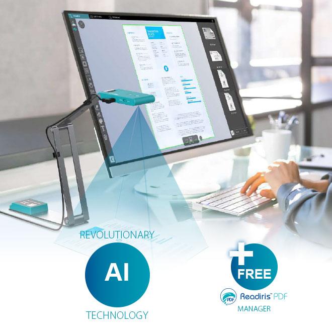 Portable scanner and visualizer IRIScan Visualizer 7, 4K, USB-C