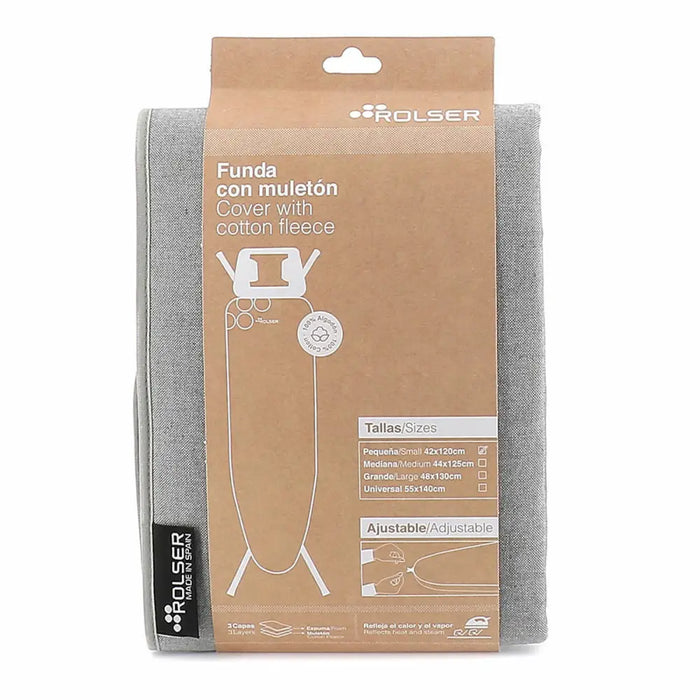 Ironing board cover Rolser Grey 120 x 42 cm - Почистване Прахосмукачки И Гладене<<<Дом Градина<<<BigBuy&&&Сушилни ютии