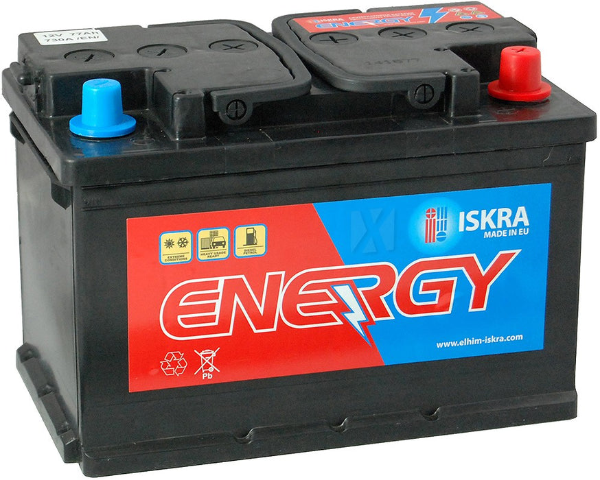ISKRA ENERGY 77AH 730A R+