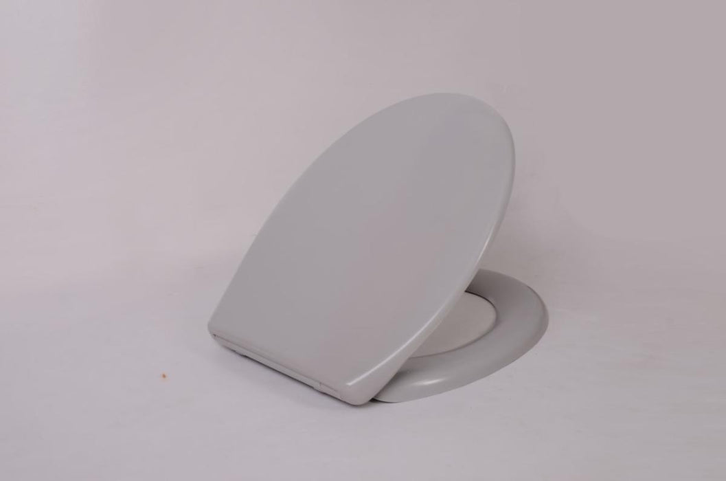 TOILET SEAT SLOWCLIP PVC GREY