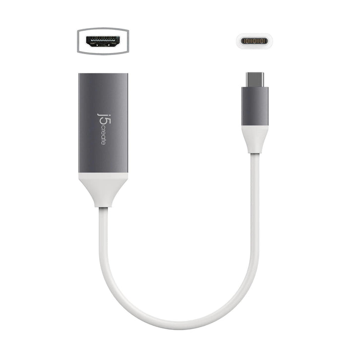 Adapter j5create JCA153G, USB-C to 4K HDMI, Grey