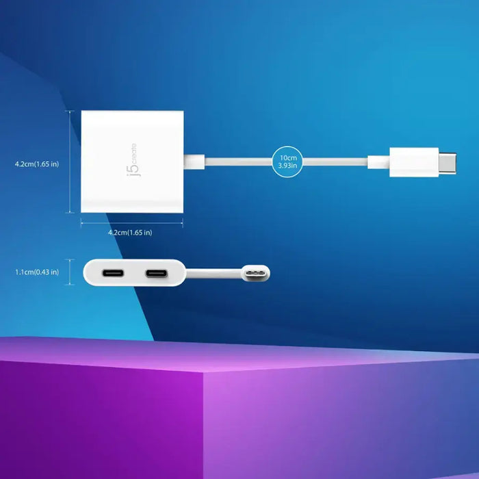 j5create USB-C® to Dual USB-C Adapter