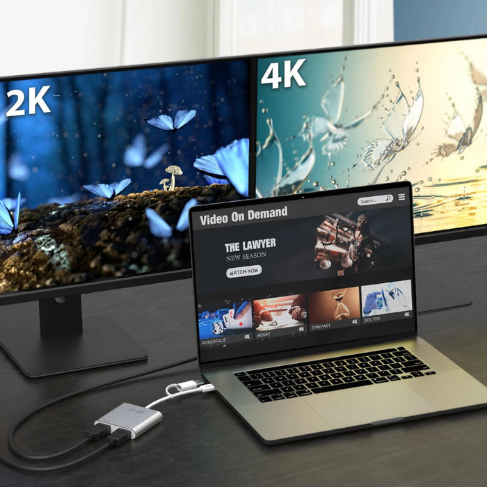 Adapter j5create JCA365, For 2 monitors, USB-C - 2 x HDMI