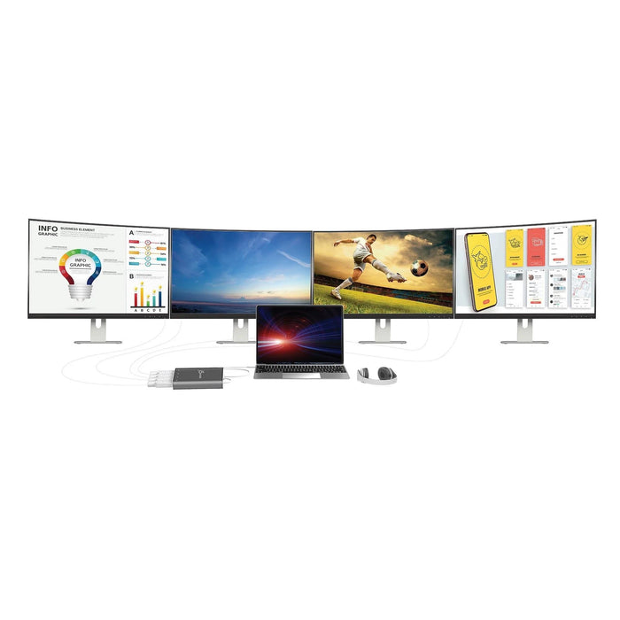 Adapter j5create JCA366, For 4 monitors, USB-C - 4 x HDMI